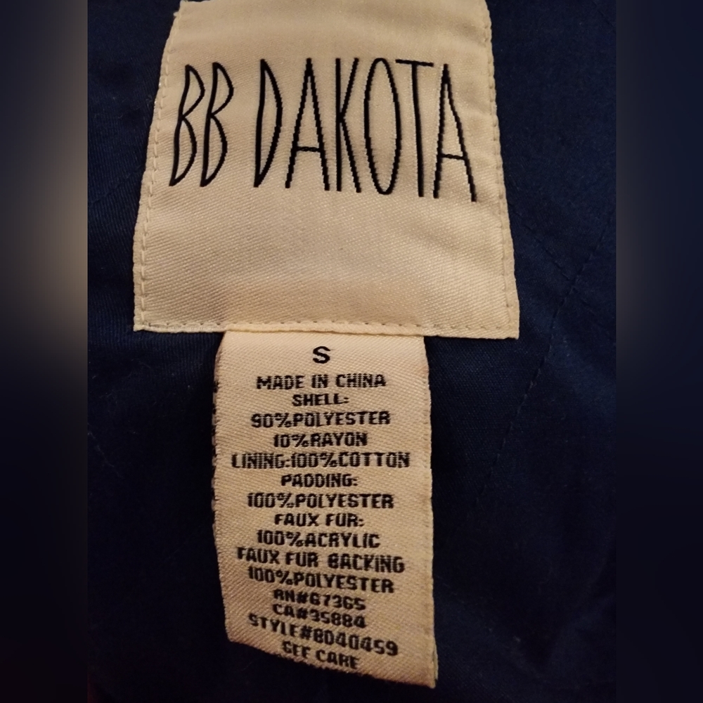 B B Dakota Blue Jacket Small - Picture 3 of 3